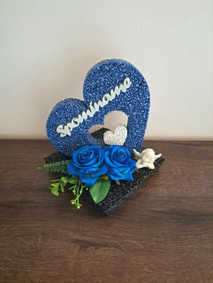 Veľké srdce v podstavci 16,5x16,5x18cm